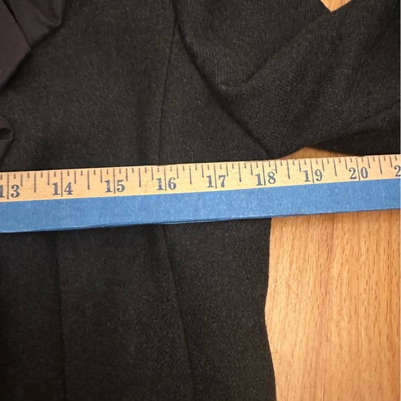 J Crew Chimera Ruffle Wool Jacket Blazer Gray size 8 - Picture 7 of 10